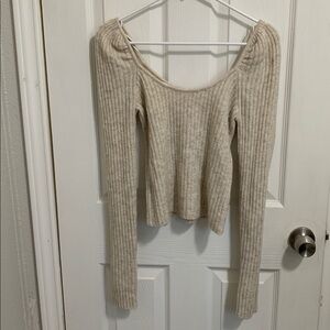 Ribbed Knit Long Sleeve Top